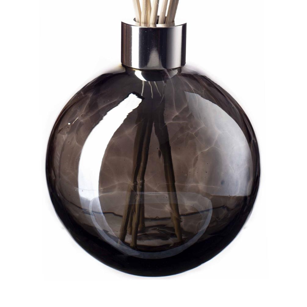 Amelia Art Glass Solid Metallic Black Sphere Reed Diffuser Extra Image 1